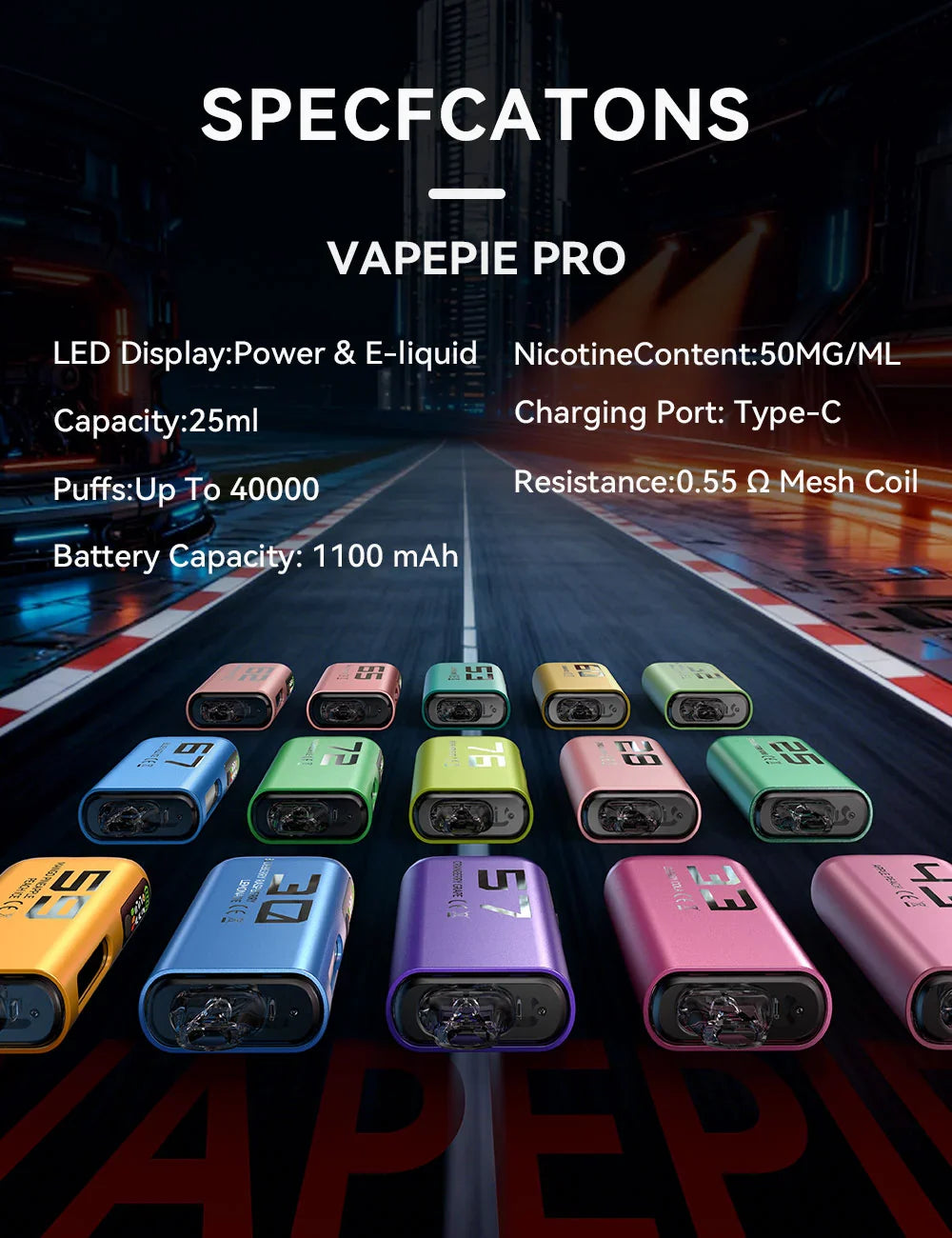 WATERMELONLEMON SPARKLING WATER-Vapepie PRO 40000 Puffs
